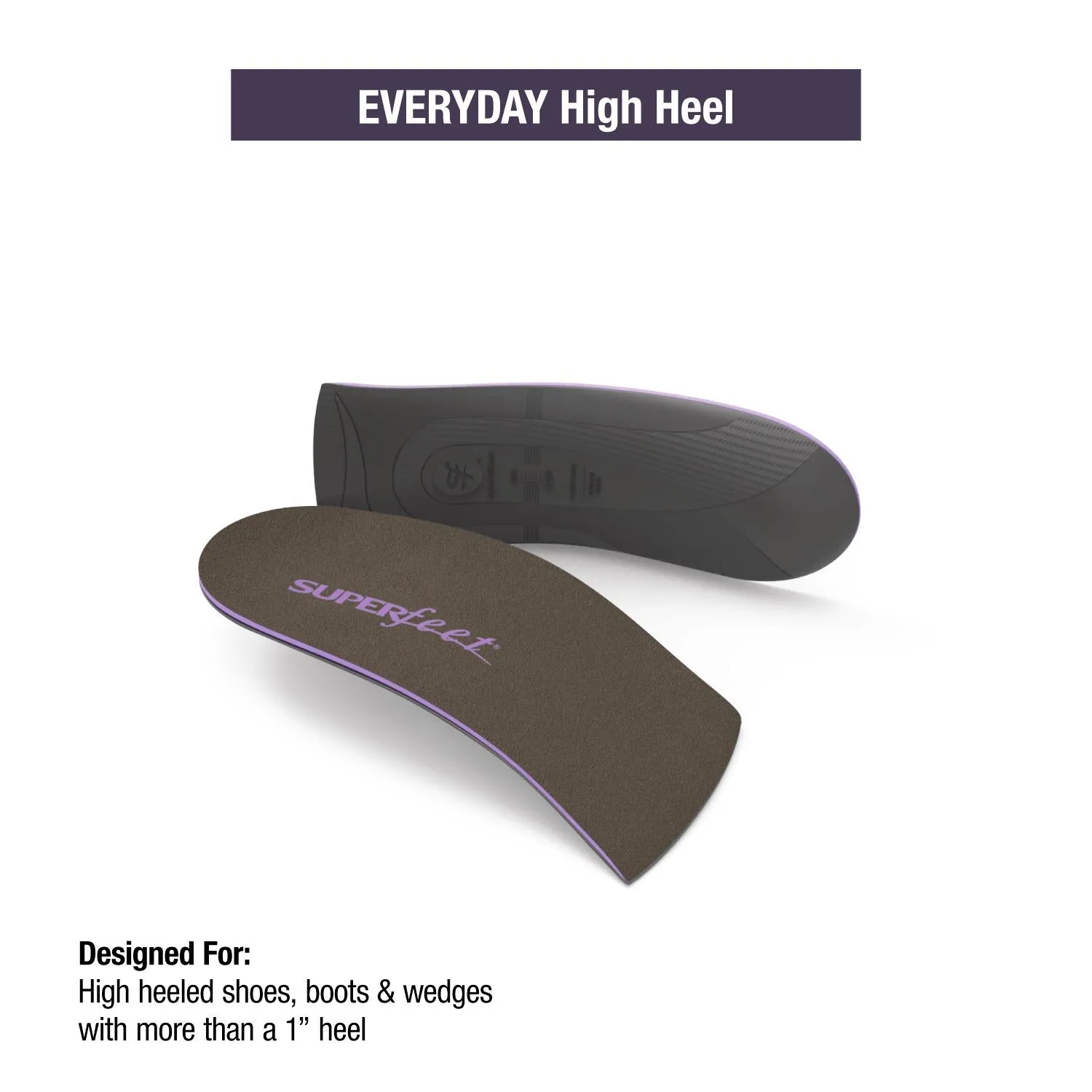 Women's Superfeet Everyday High Heel Premium Insoles Grey