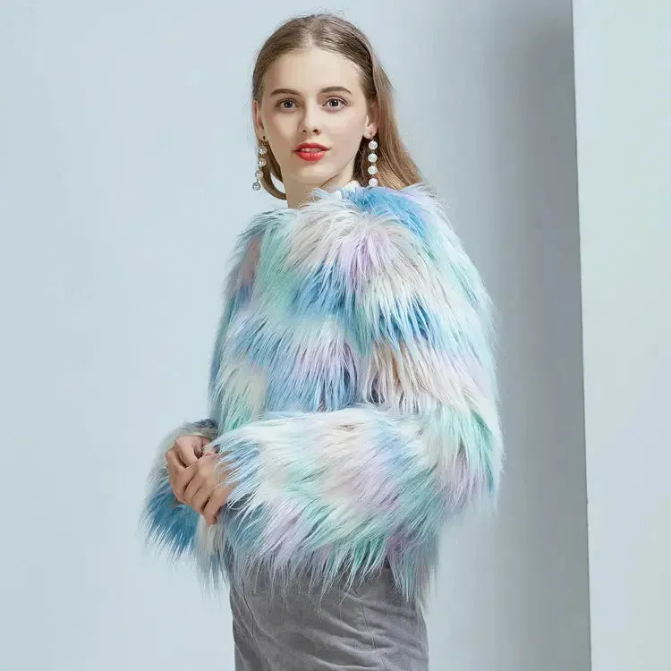 Womens Trendy Faux Fur Coat Jacket