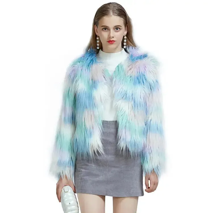 Womens Trendy Faux Fur Coat Jacket