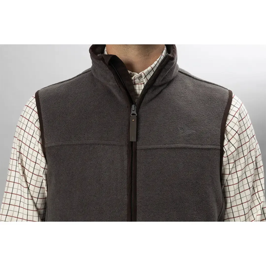 Woodcock Earl Fleece Waistcoat - Dark Grey Melange by Seeland