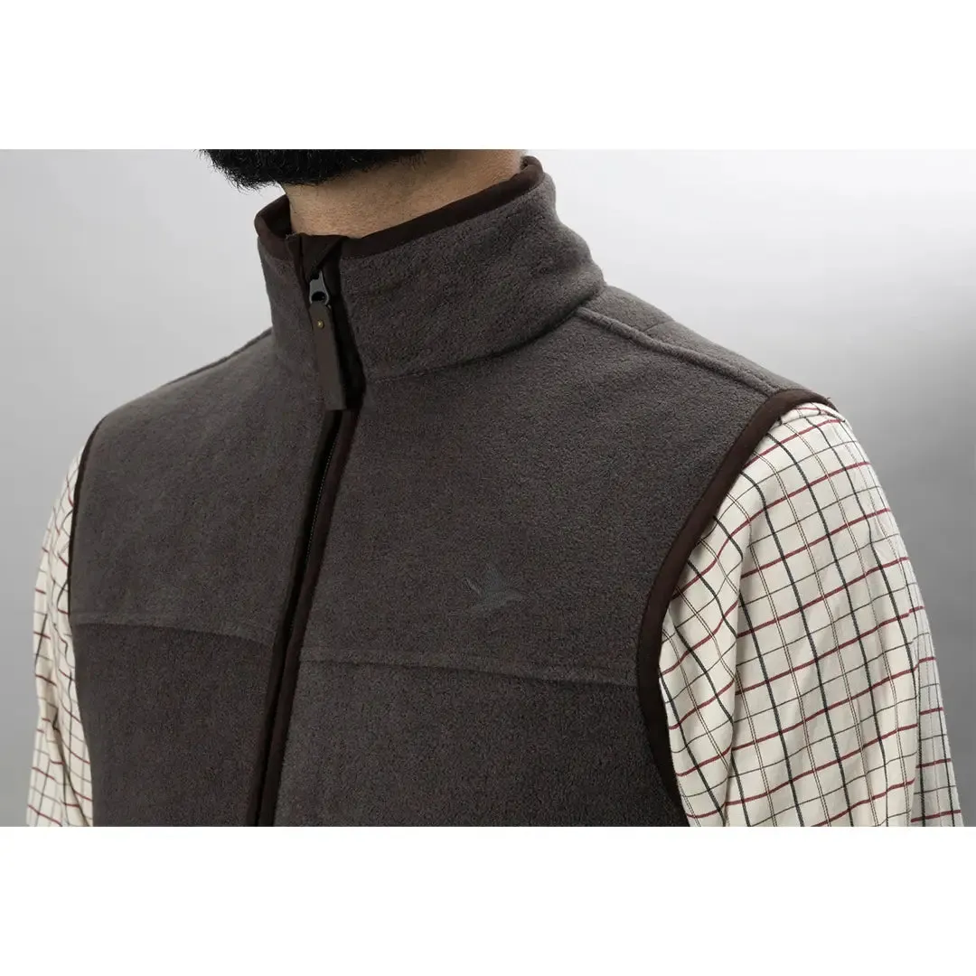 Woodcock Earl Fleece Waistcoat - Dark Grey Melange by Seeland