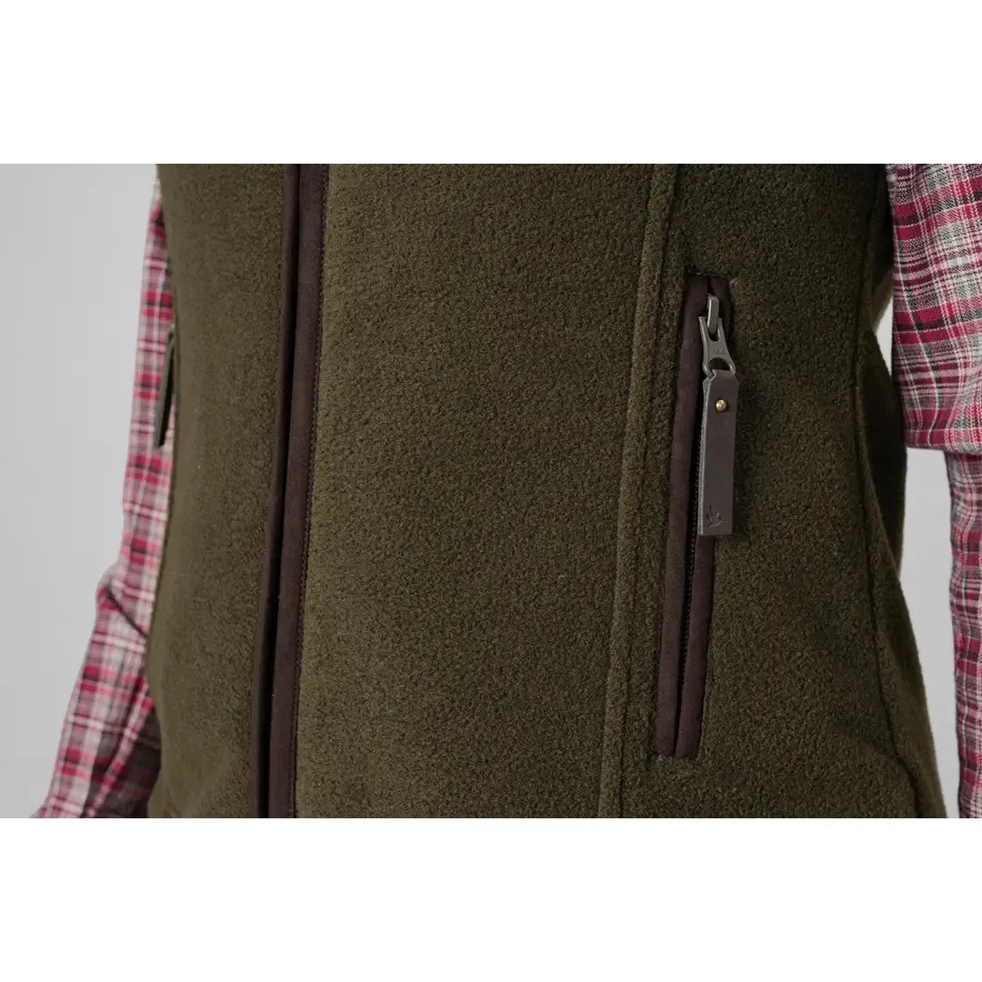 Woodcock Ivy Fleece Waistcoat - Pine Green Melange by Seeland