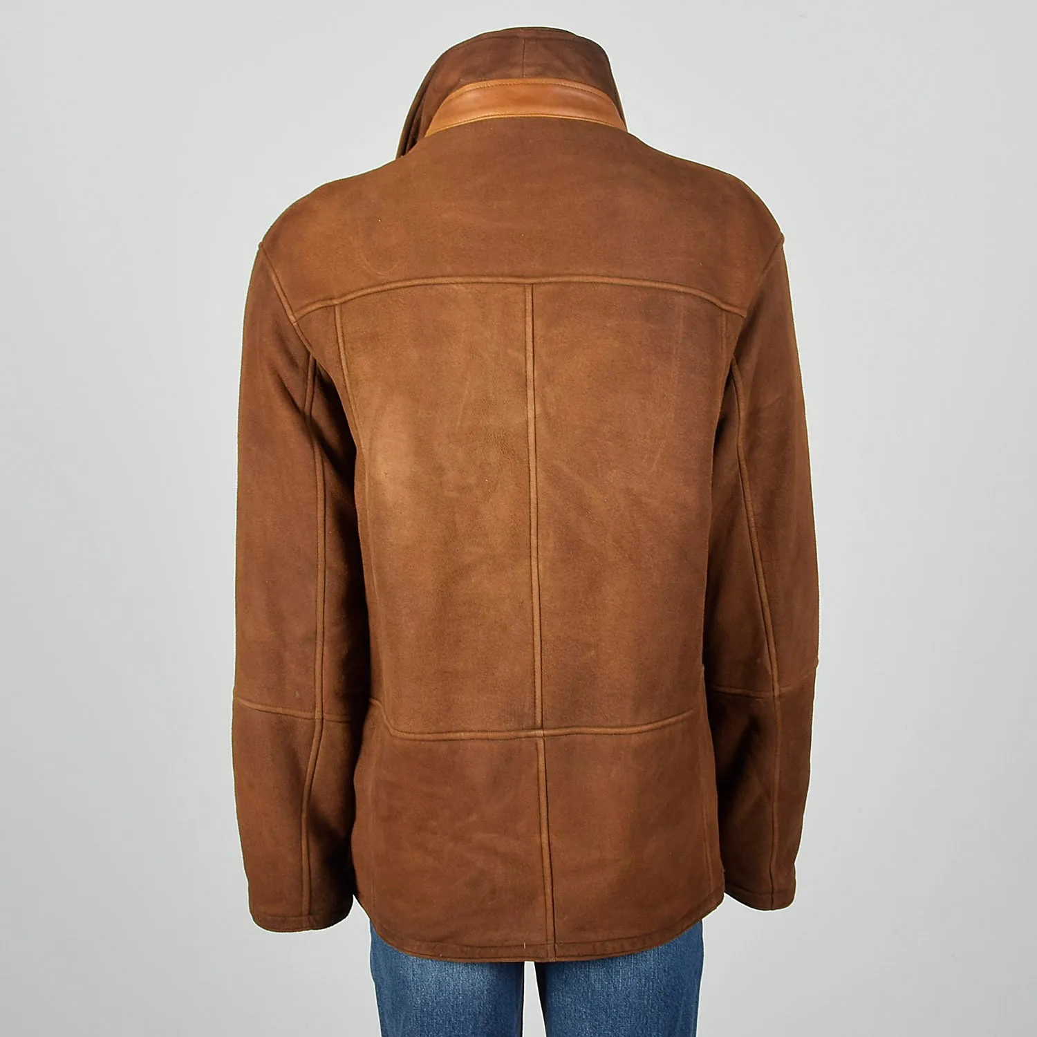 XL-XXl Orvis Bedford Brown Leather Shearling Jacket