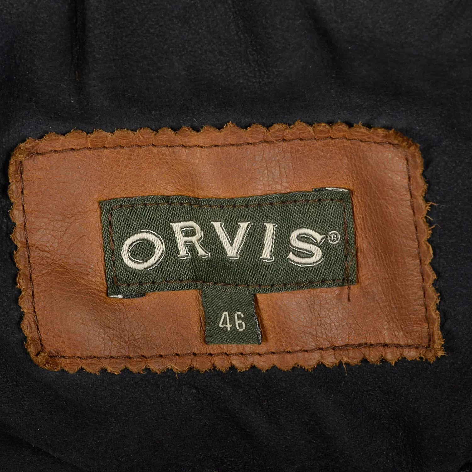 XL-XXl Orvis Bedford Brown Leather Shearling Jacket