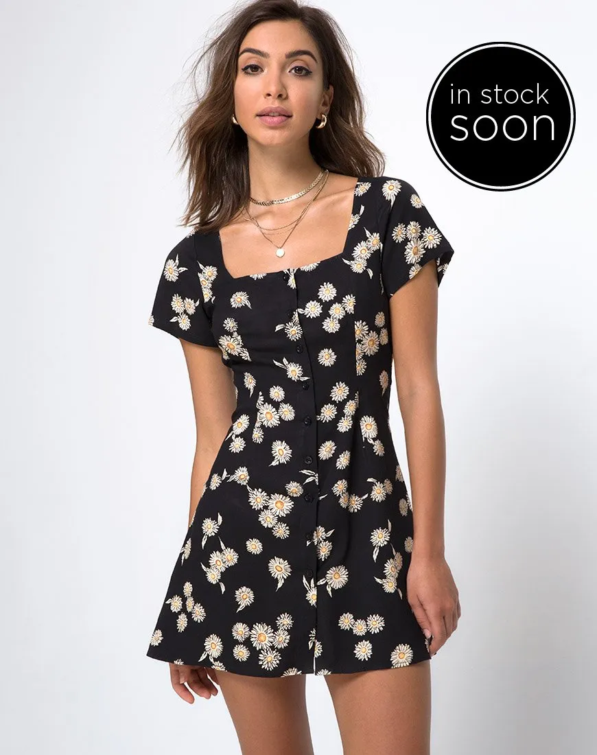 Zavacca Tea Dress in Grunge Daisy Floral