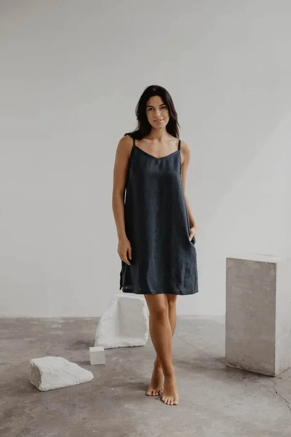 Zoe Linen Slip Dress | Multiple Colours