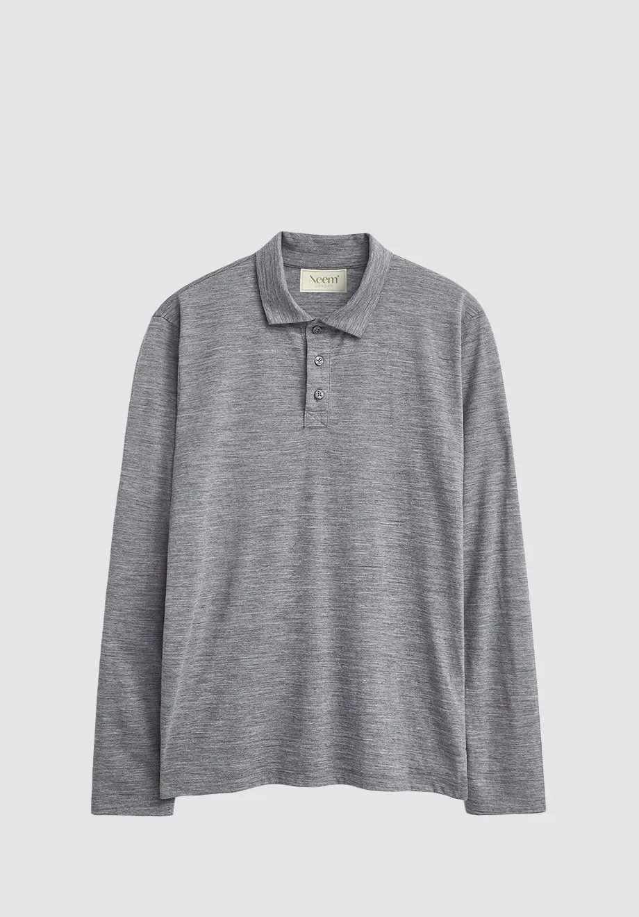 ZQ Merino | Light Grey Long Sleeve Polo